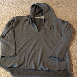 PINK Victoria's Secret Hooded Pullover Sweatshirt - Gray